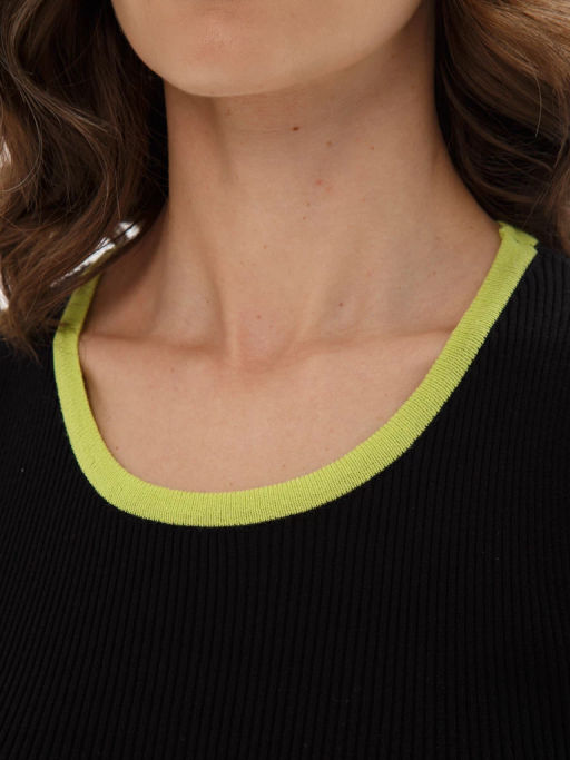 Топ женский 12421-51002 black/lime - Eleganzza фото 4