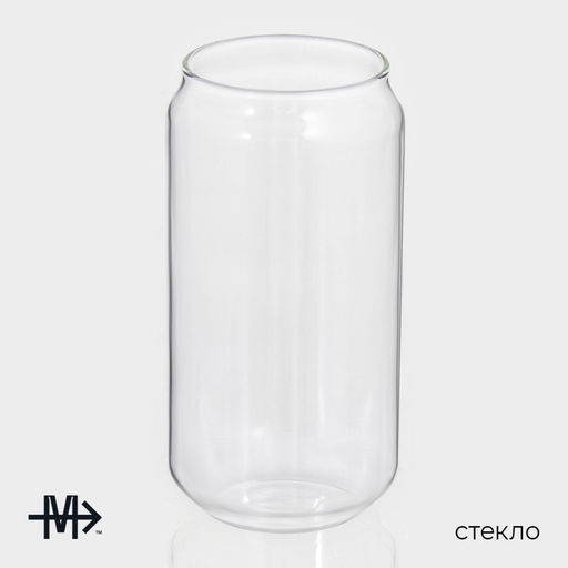 Стаканы «Брук» Magistro, 450 мл, 7.5×15 см, набор 2 шт., стекло, прозрачные