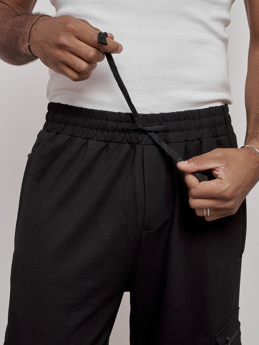 спортивные брюки 95%хлопок 5% эластан (двухслойная нить),Турция, черного цвета - Mtforce фото 12