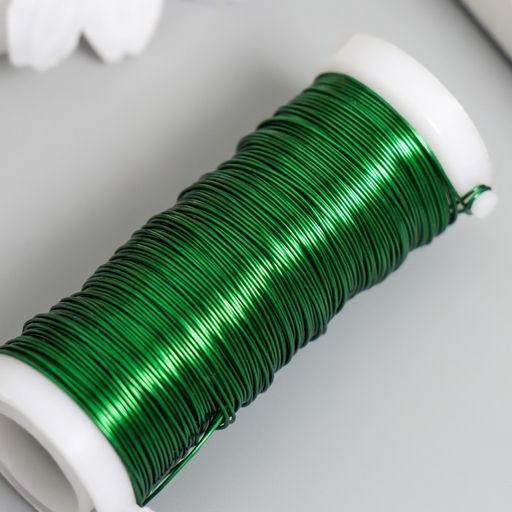 Проволока для творчества «Зелёный», 30 м, толщина 0.3 мм, 5.5×2.2×2.2 см