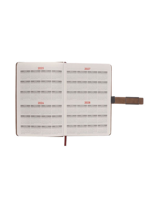 Ежедневник недатированный формат А5, с хлястиком, 112 листов, линия, пвх, коричневый - Simaland фото 4