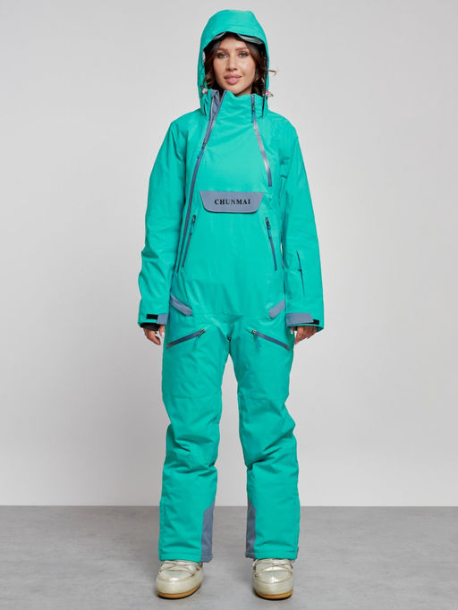 Горнолыжный комбинезон женский зимний зеленого цвета 2323Z - Mtforce фото 6