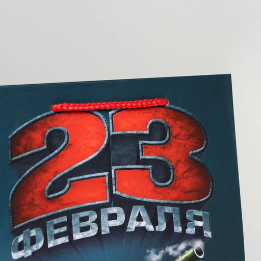 Цена за 2 шт. Пакет подарочный ламинированный, упаковка, «С 23 февраля», ML 25×21×8 см