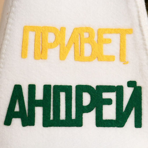 Шапка для бани с аппликацией Привет, Андрей! - Simaland фото 2