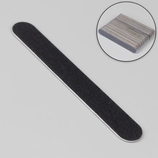 Цена за 50 шт. Пилка-наждак Классика, на деревянной основе, абразивность 240, 10 см, фасовка 50 шт, цвет чёрный