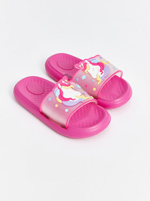 Tek Bantl? Bask?l? K?z ?ocuk Terlik