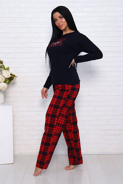 Костюм с брюками, принт, темно-синий (957-1) - Плиона фото 7