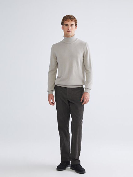 Bal?k?? Yaka Uzun Kollu Erkek Triko Kazak