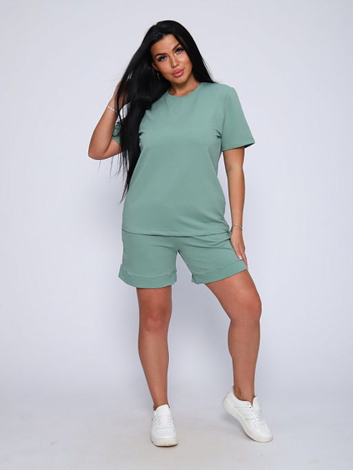 РАСПРОДАЖА Костюм (футболка+шорты)_913/оливковый - Ihomelux фото 12