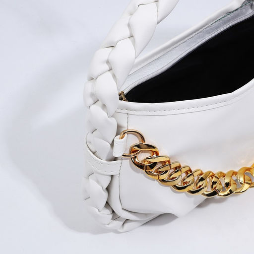 Сумка-багет на молнии, цвет белый - Simaland фото 7