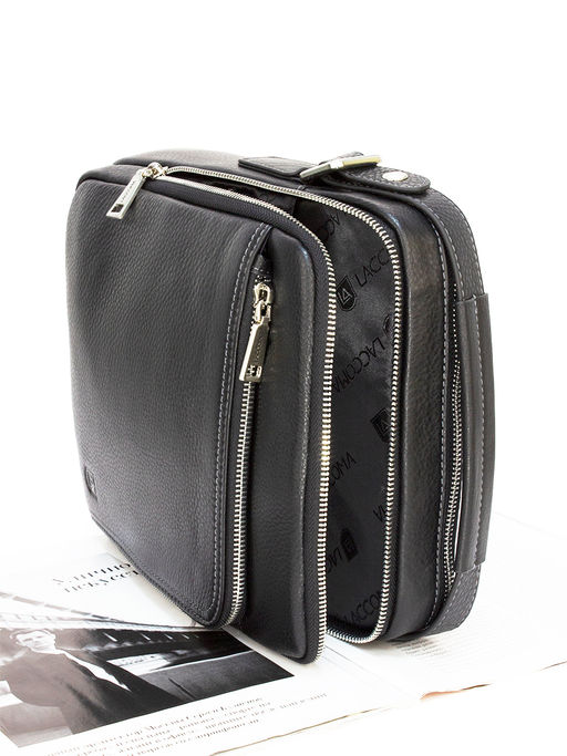 LACCOMA сумка 1684-3-черный натуральная кожа