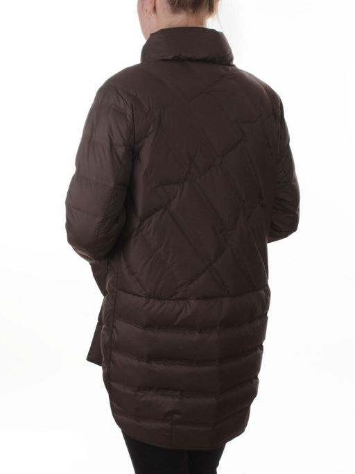 H24-328 BROWN Куртка пуховая облегченная женская (белый утиный пух) - Fashion фото 6