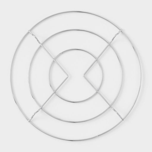 Подставка под горячее на ножках «Круг», 17.5×17.5×1.5 см, хромированная