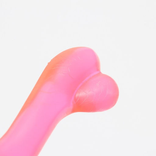Игрушка жевательная Косточка классическая, прозрачная, PVC, 12,3 см, красная - Пижон фото 5