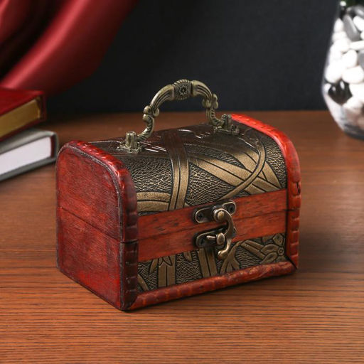 Шкатулка для украшений «Сундучок. Цветущий бамбук», дерево, 8.5×11.8×8.5 см