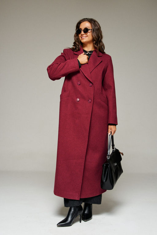 Пальто Beautiful Free 7026 винный