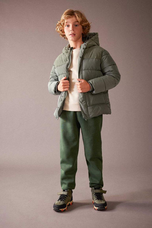 Водоотталкивающая куртка-пуховик с капюшоном для мальчиков - Defacto фото 2