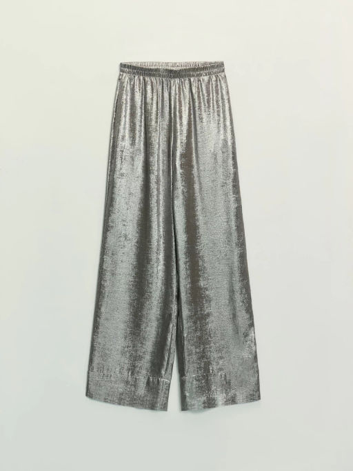 Прямые брюки из блестящей ткани / Zarina