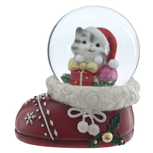Фигурка декоративная "Котенок" в стекл шаре, D 6.5 см, L8,5 W6,5 H9,5 см