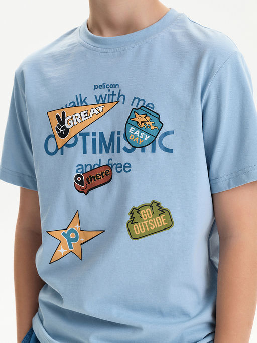 PELICAN, футболка для мальчиков, Лед  фото 4