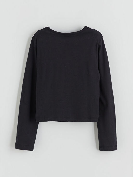 Ba?lama Detayl? K?z ?ocuk Ti??rt