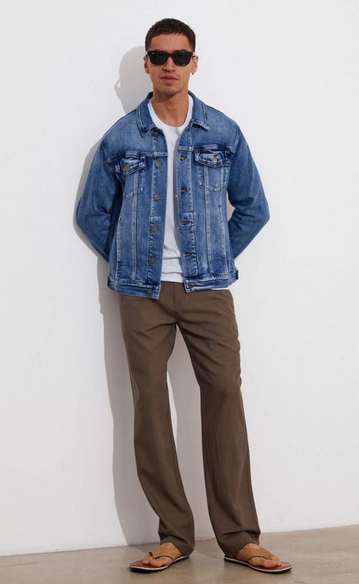 Куртка джинсовая мужская F311-1296 синяя