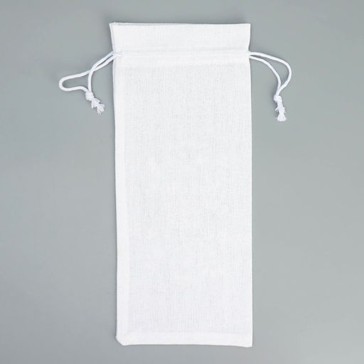 Цена за 5 шт. Мешочек новогодний подарочный с термонаклейкой под бутылку «Счастье в моменте», 13×31 см ± 1.5 см