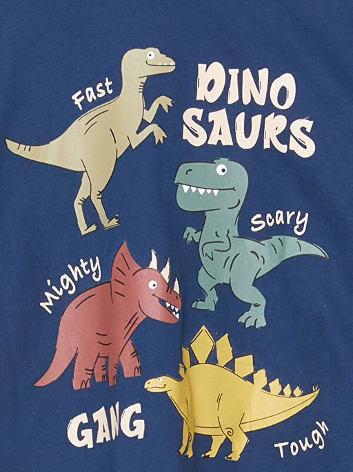 Dinozor Bask?l? Erkek ?ocuk Ti??rt