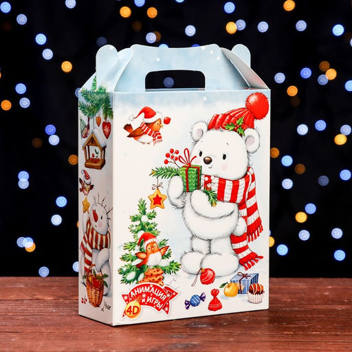 Цена за 5 шт. Подарочная коробка Белоснежный ,ПОДАРОК 17 х 6,8 х 20,8 см - Simaland фото 2