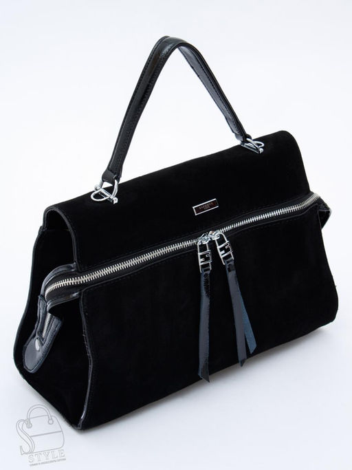 Сумка женская кожаная 9675MSS black Velina Fabbiano-Safenta в Новосибирске