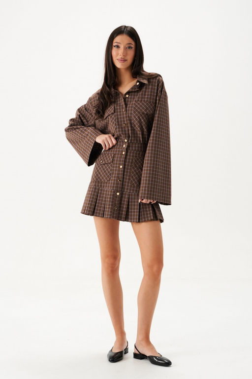 Блузка Annete А2118 кофейная в полоску  фото 2