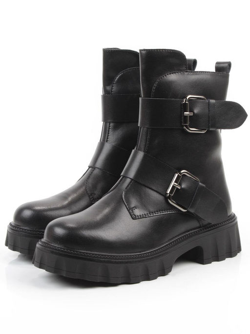 04-PAX40-1Z BLACK Ботинки зимние женские (натуральная кожа, 100% шерсть) размер 39 маломерит на пол