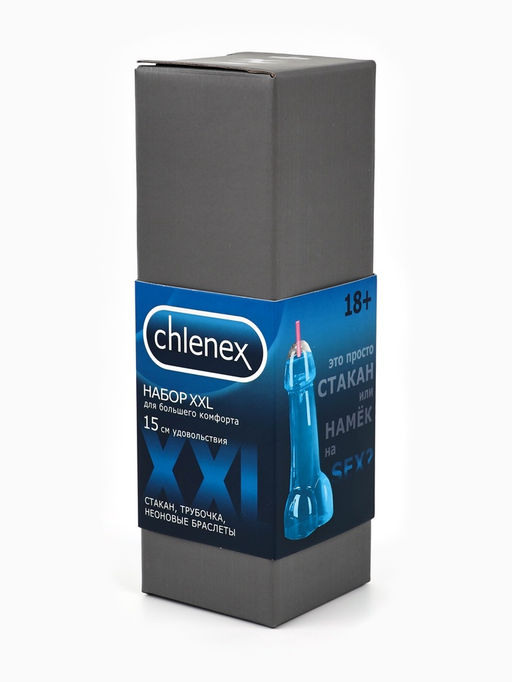 Стакан для коктейля Chlenex, 100 мл + трубочка, неоновые браслеты, воронка, 18+ - Дорого внимание фото 11