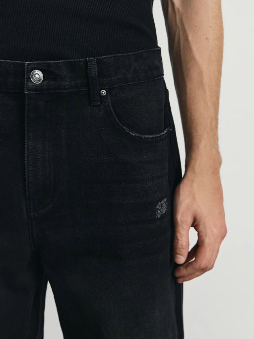 Джинсы straight с эффектом destroyed / Zarina