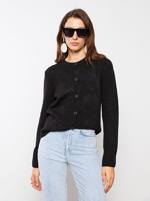 Bisiklet Yaka D?z Uzun Kollu Kad?n Triko H?rka