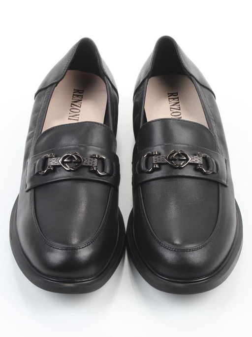 03-DEB104-1 BLACK Лоферы женские (натуральная кожа)