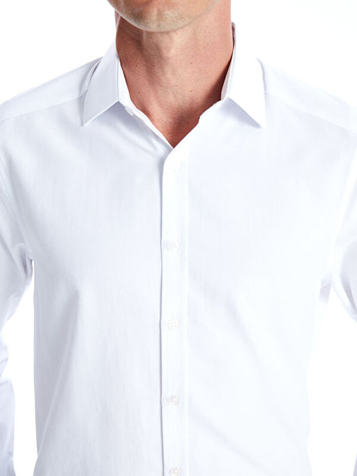 Slim Fit Uzun Kollu Poplin Erkek G?mlek - Waikiki фото 3