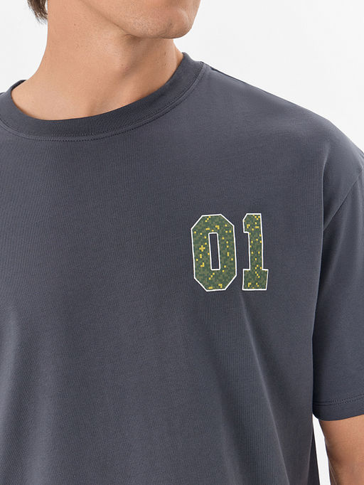 Футболка мужская серая с надписью