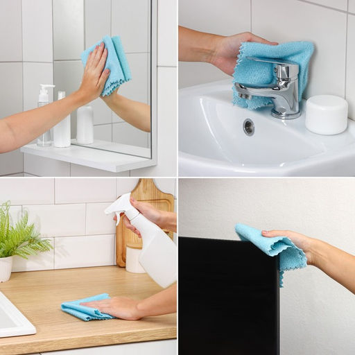 Салфетка микрофибра Raccoon Зимнее утро, 2525 см, картонный конверт  фото 3