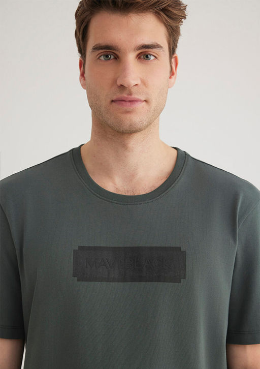 Mavi Black Bask?l? Yesil Tisort  фото 5