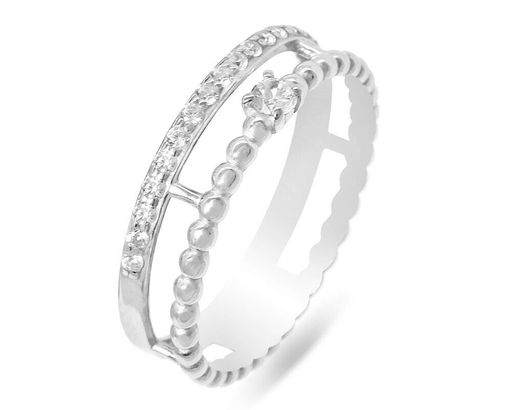 Кольцо из серебра куб.циркон., ЗК0101704