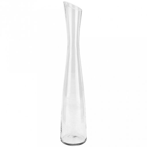 Ваза для цветов стеклянная "Розовая" 0,98л, д9см, h46см, большая (Россия)