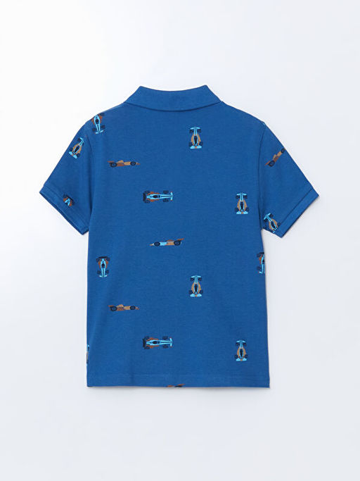 Polo Yaka Bask?l? Erkek ?ocuk Pike Ti??rt