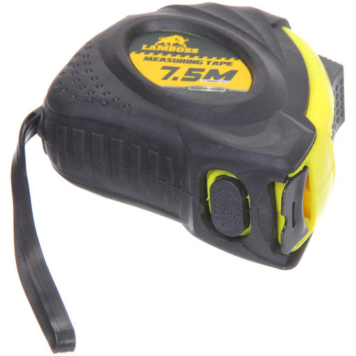 Рулетка Lamboss два фиксатора обрезиненный корпус 7,5М