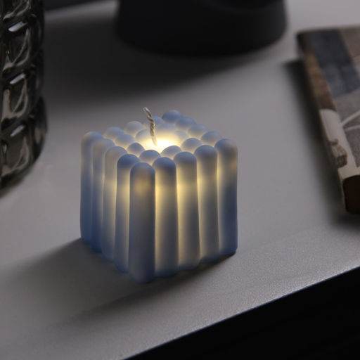 Светодиодная фигура «Куб» 5×5 см, от батареек AG13×3, свечение тёплое белое
