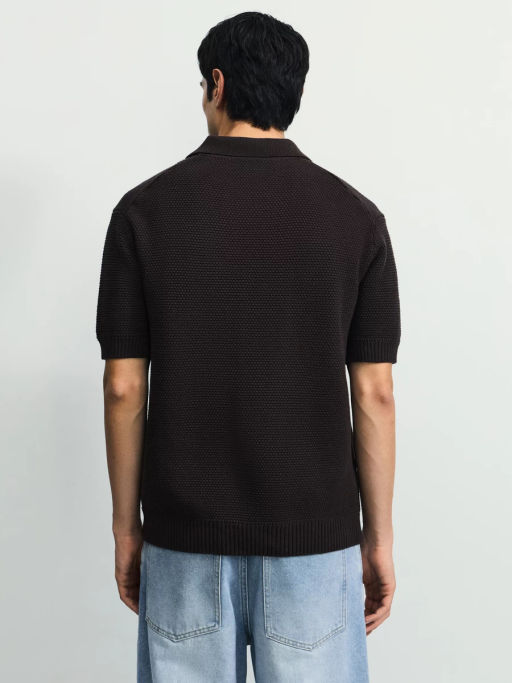 Джемпер поло фактурной вязки / Zarina фото 5