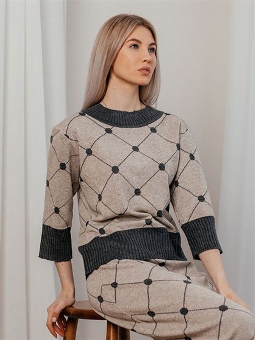 Джемпер лен, полушерсть, ВОЛТРИ  фото 2