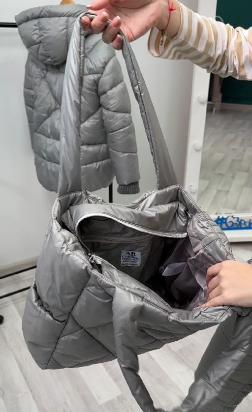 Сумка из стеганой плащевой ткани на синтепухе - А+б коллекция фото 7