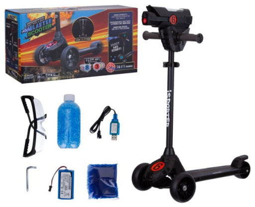 Самокат трехколесный с бластером