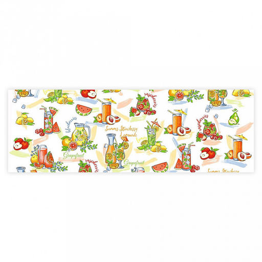 Скатерть-дорожка на стол 145х50см "Лимонад", хлопок "Комфорт" 171г/м2, упаковка классическая 28х41см, "Домашняя мода" (Россия)